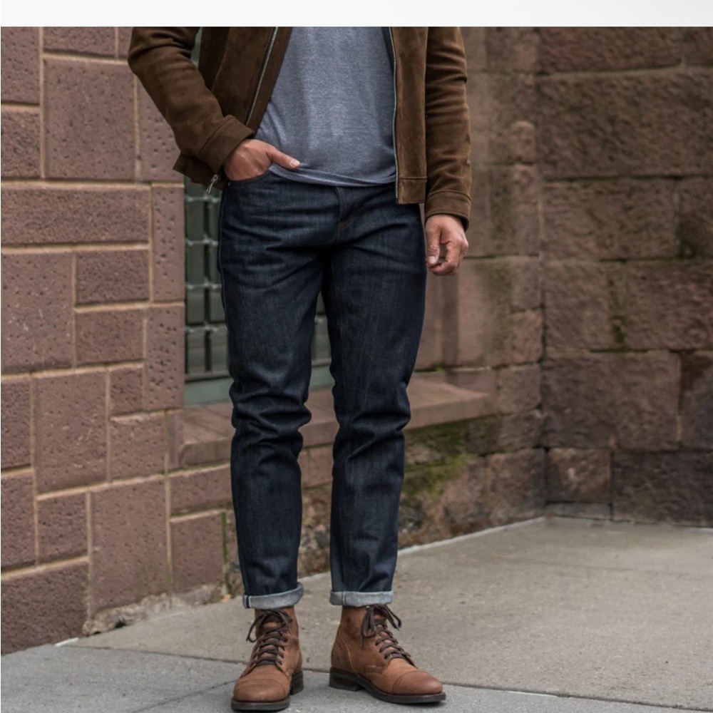 The Unbranded Brand Selvedge Slim Tapered Jeans 14.5 oz